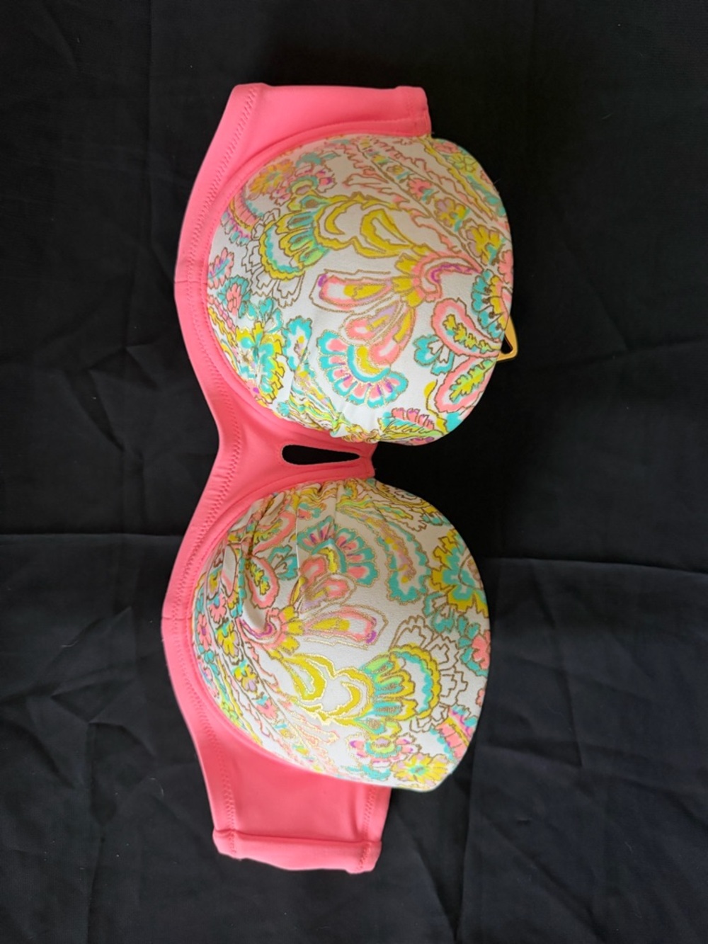 Victoria's Secret Coral Pink Floral Underwire Bikini Top